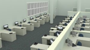 Render ufficio open space Progetto ufficio open space